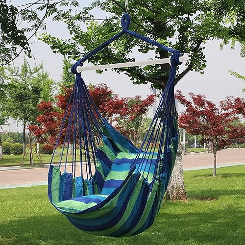 Miniatura 4 de Silla hamaca mecedora Sorbus colgante de una cuerda para cualquier espacio interior o al aire libre - Carga máxima admisible 265 libras 120 kilos -