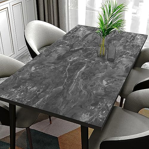 Miniatura 9 de Guvana Papel tapiz de mármol gris de 15.7 x 197 pulgadas, papel de contacto de mármol mate, impermeable, papel tapiz autoadhesivo de mármol, papel