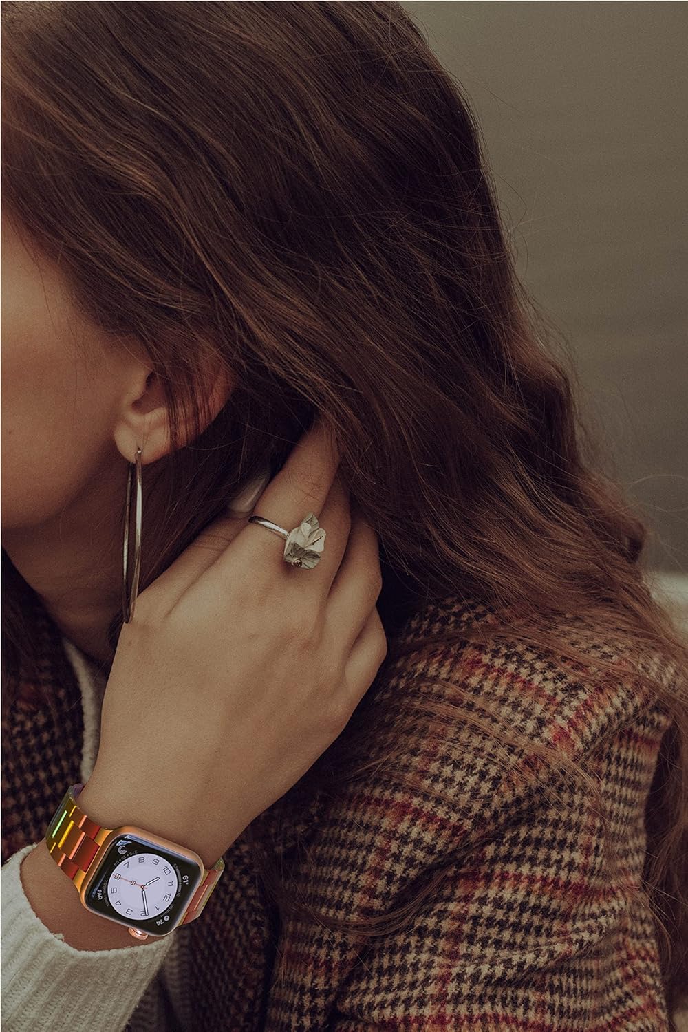 GELISHI Colorful Band Compatible with Apple Watch Band 42mm 41mm 40mm 38mm Women Men, Ultra Thin Aluminum Metal Band Replacement Strap for Watch Series 11 10 9 8 7 6 5 4 3/ SE 3/2/1, Rainbow