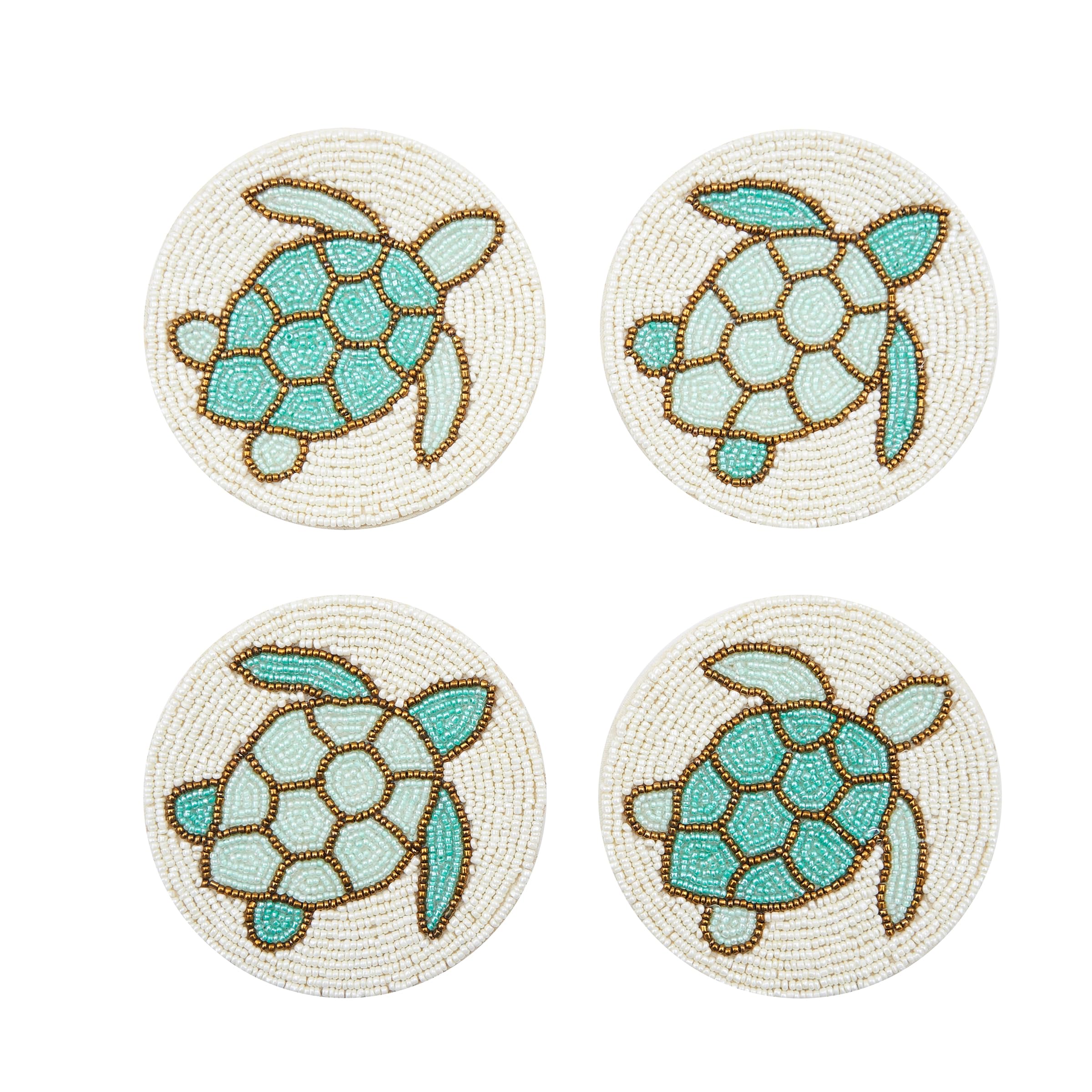 Juego De Posavasos De Tortuga Marina Azul, Decoración
