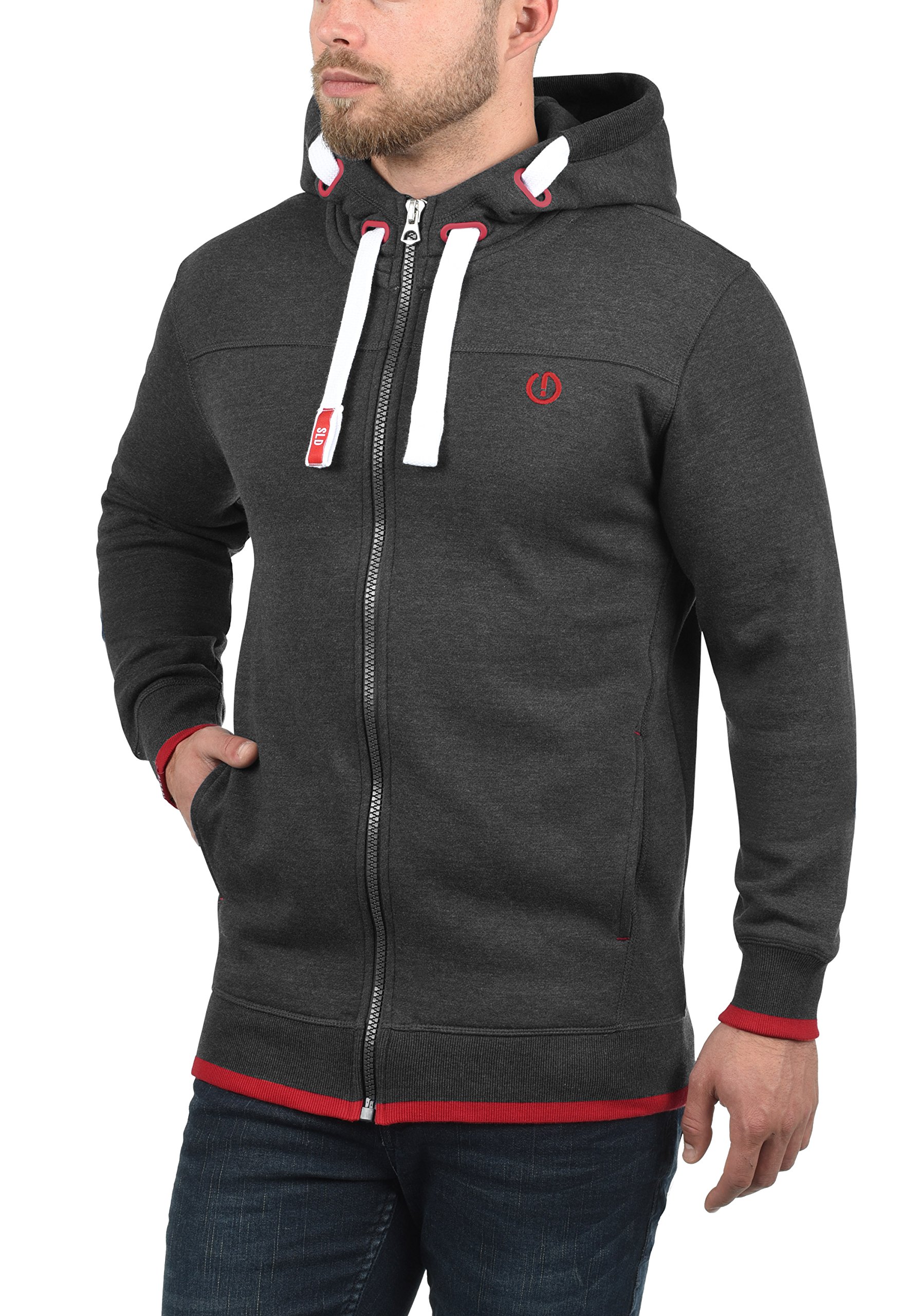 !Solid BenjaminZip Chaqueta Sudadera con Capucha Hoodie para Hombre con Capucha con Cremallera con Forro Polar Suave Al Tacto