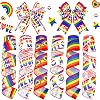 6 Rolls 30 Yards Rainbow Ribbon Colorful LGBTQ Pride Stripe Ribbons Love is Love Happy Gay Pride Day Decorative for Parade Wreath DIY Crafts Gift Wrapping Party Decor