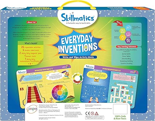 Miniatura 9 de Juego educativo de Skillmatics Math Master (maestro de las matemáticas). Con fichas reutilizables de actividades y 2 marcadores de borrado en seco.