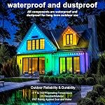 Permanent Outdoor Lights,200FT RGB Eave Lights,IP67 Waterproof Outdoor Light,Smart Under Eave LED Lighting with App/Remote Control for Outdoor Decor,Garden Decor,House,Party,Holiday