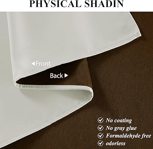 Miniatura 72 de RYB HOME Juego de 2 paneles de cortinas opacas grises de 63 pulgadas de largo, cortinas sólidas resistentes para oscurecer la habitación