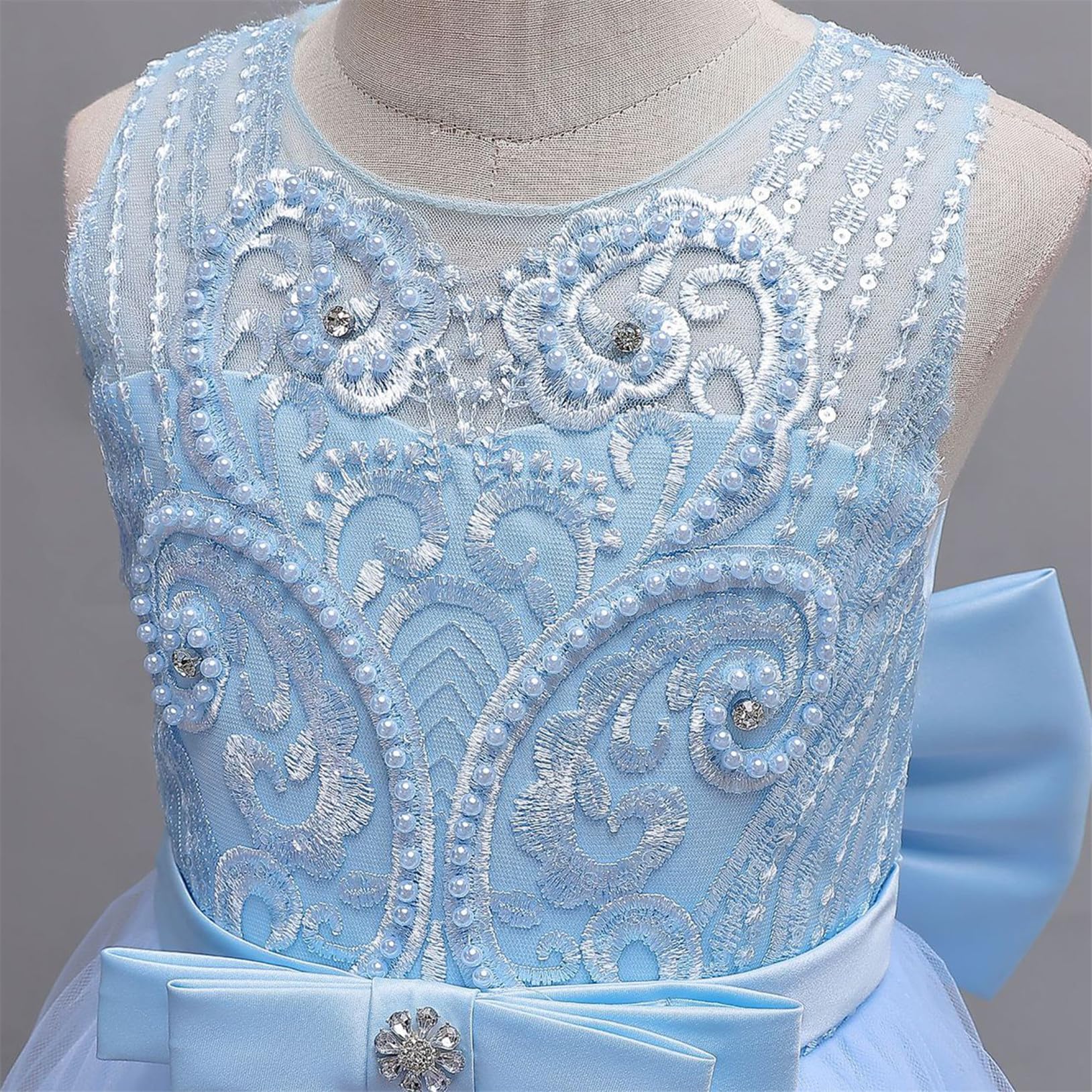 FStory&Winyee Mädchen Partykleid Tutu Rock Kleinkinder TüllKleider Baby Outfits Abendkleidung für Blumenmädchen Schule Tanzen Geschenk Weihnachten Strand Urlaub Geburtstag