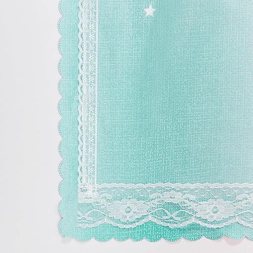 Miniatura 30 de XiDi - Cortinas rosas y grises para dormitorio de niñas, calcomanías de pared de unicornio, cortina verde, oscurecimiento de habitación, opaca, 63