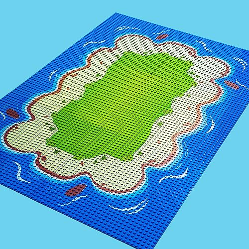 Apostrophe Games Placas base de bloques de construcción de isla compatibles con todas las principales marcas - Paquete de 6 placas de isla - 4