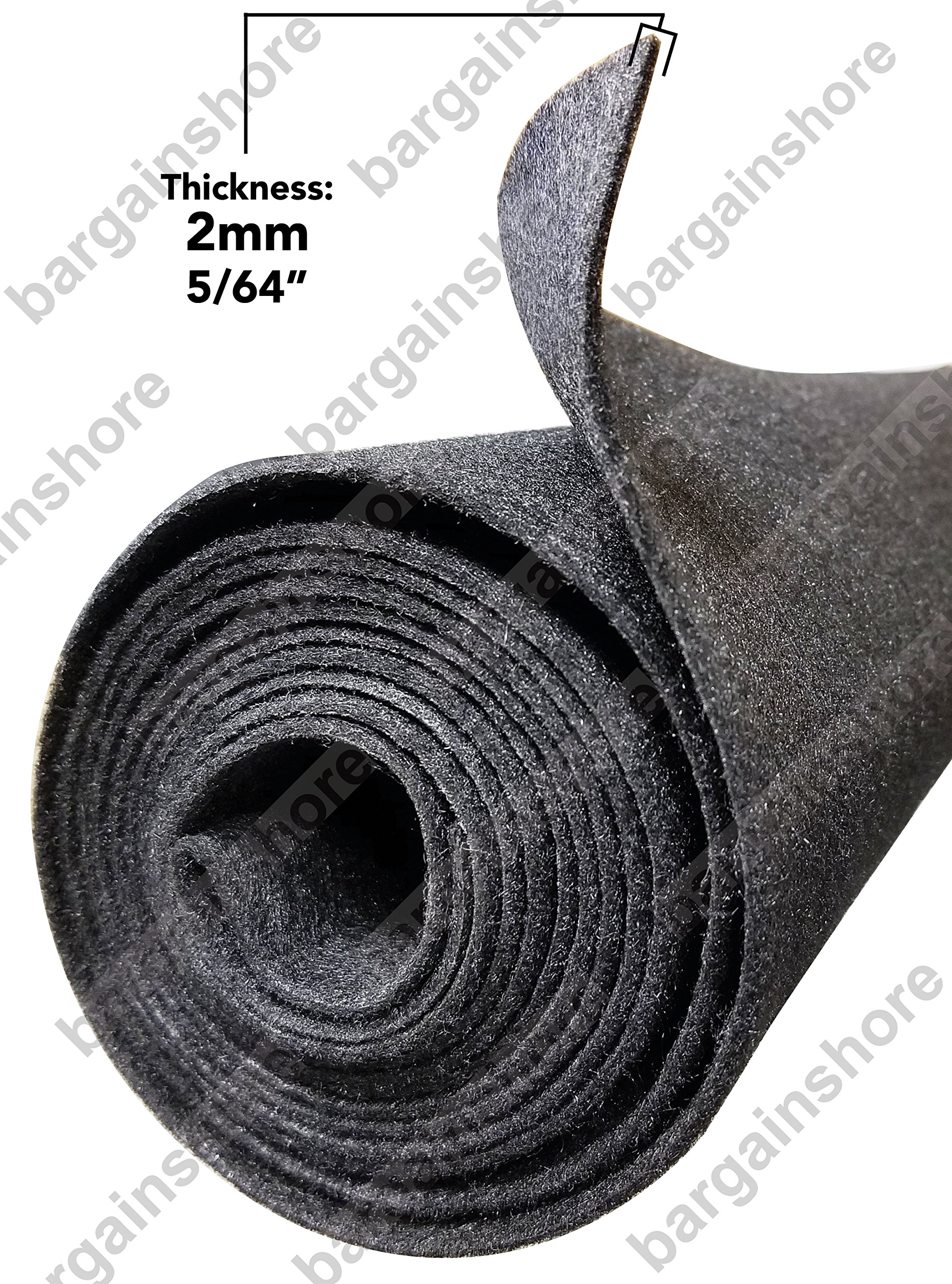 16ft Long x 3.75FT Wide Charcoal CHR33 Polymat Series 25 Latex Backed Carpet