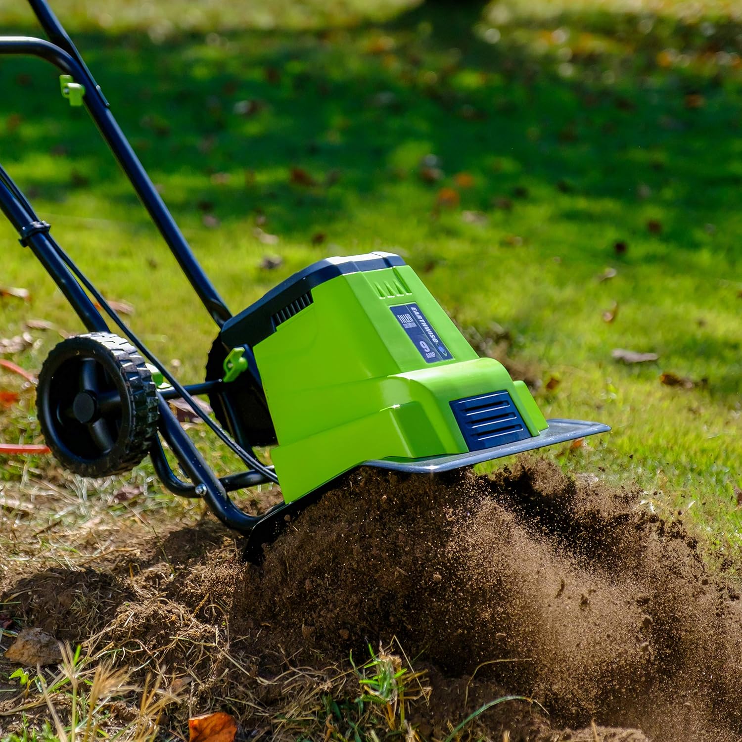 Earthwise TC70090 9-Amp 12-Inch Corded Electric Tiller/Cultivator, Green