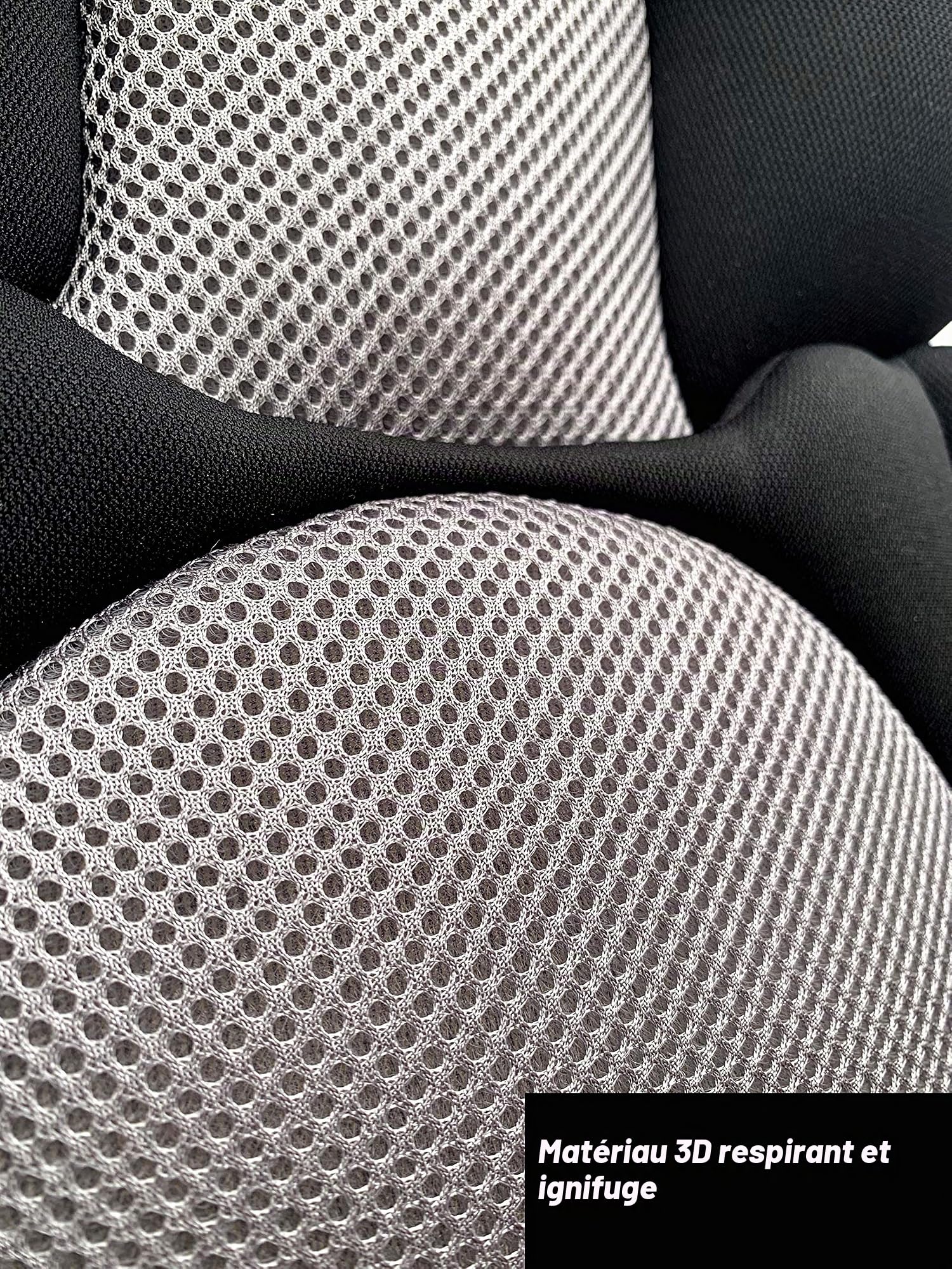GanEn Coussin pour bébé - Coussin confortable pour poussette, siège auto, chaise haute - Noir