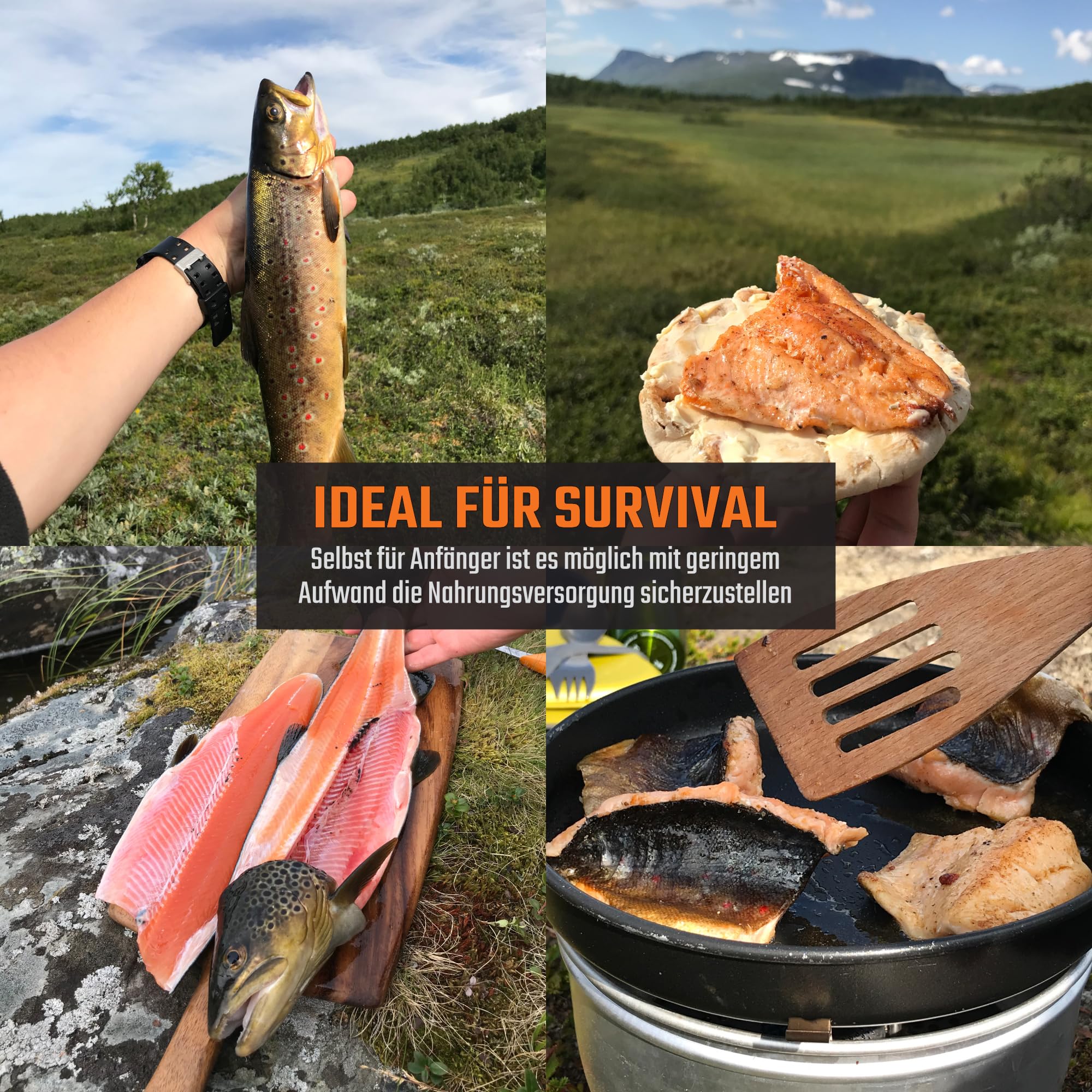FAR-OUT Survival Angelset - Outdoor Bushcraft Mini Fishing Kit - Kompaktes Überlebens Angel Kit
