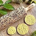 Image of Damascus Roses Embossed Rolling Pin