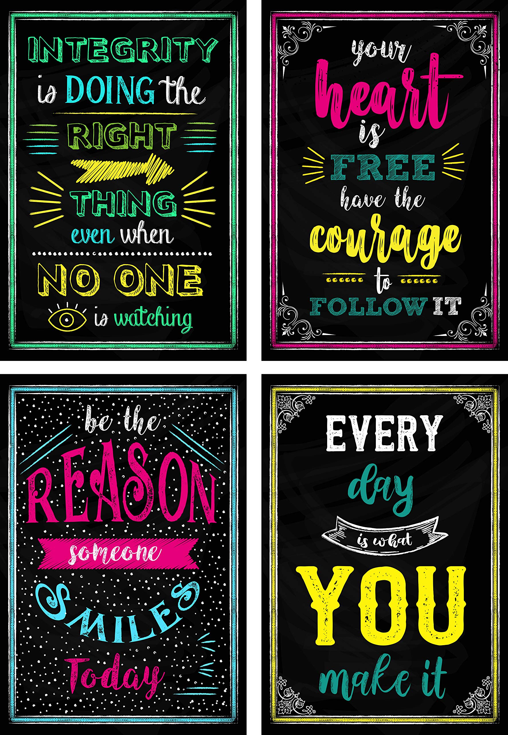 Buy L & O Goods Motivational Posters for Classroom & Office Decorations