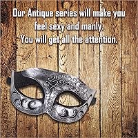 Vista 70 de Máscara de mascarada para hombre, máscara de aspecto antiguo para Halloween, fiesta veneciana, fiesta de máscaras y baile de máscaras