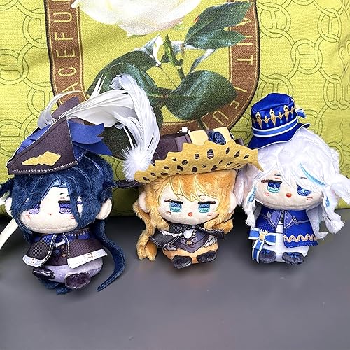 Miniatura 4 de RESIIN - Figura de impacto de Genshin de tamaño pequeño, peluche Furina (4 pulgadas), llavero de anime, regalo suave para los fanáticos del juego