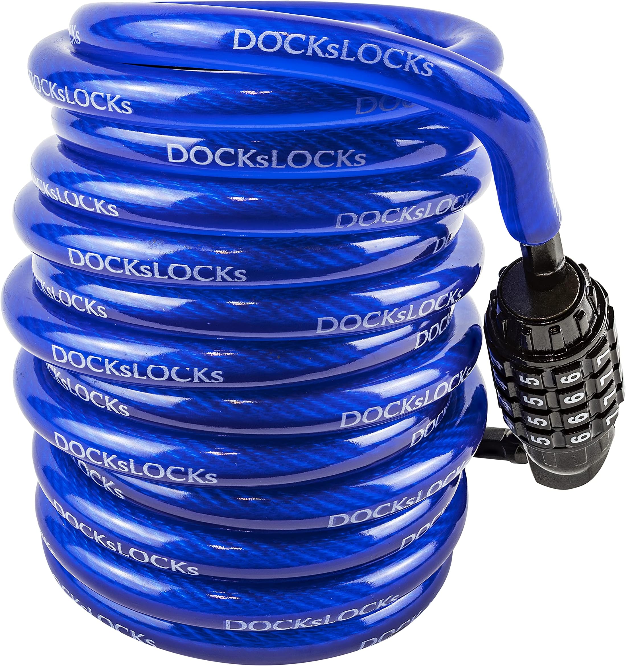 Weatherproof Coiled Security Cable Lock (5ft to 25ft Lengths) with Resettable Combination, Anti-Theft Protection for Kayaks, Bikes, Paddleboards, Scooter, Equipment, Bicycles and More 15ft