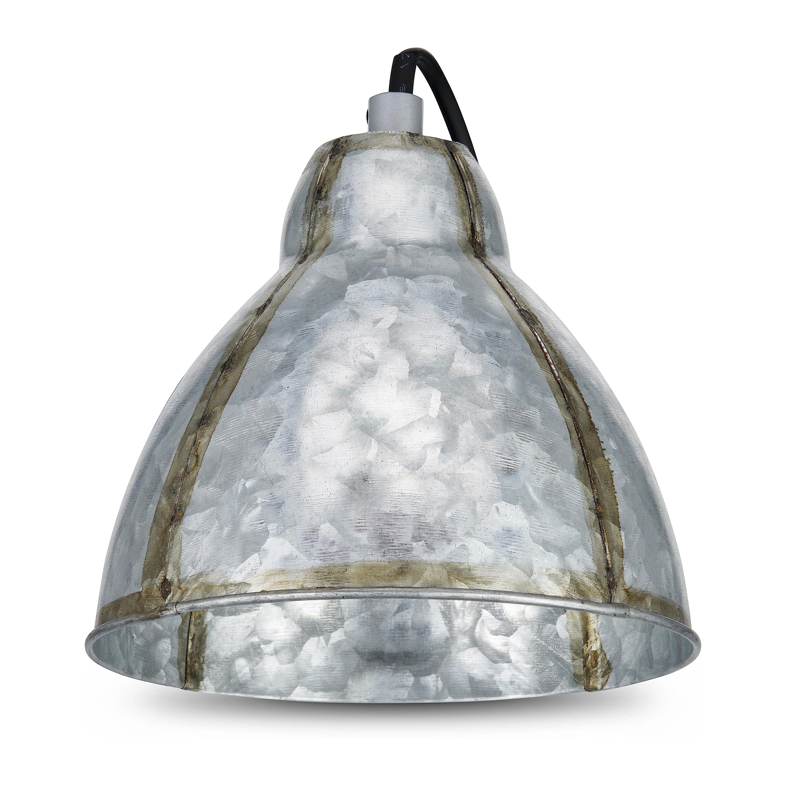 REV – Lampe à pince au look rétro tendance avec douille E27 couleur zinc – Lampe de lecture pour lit IP20 orientable avec abat-jour en métal