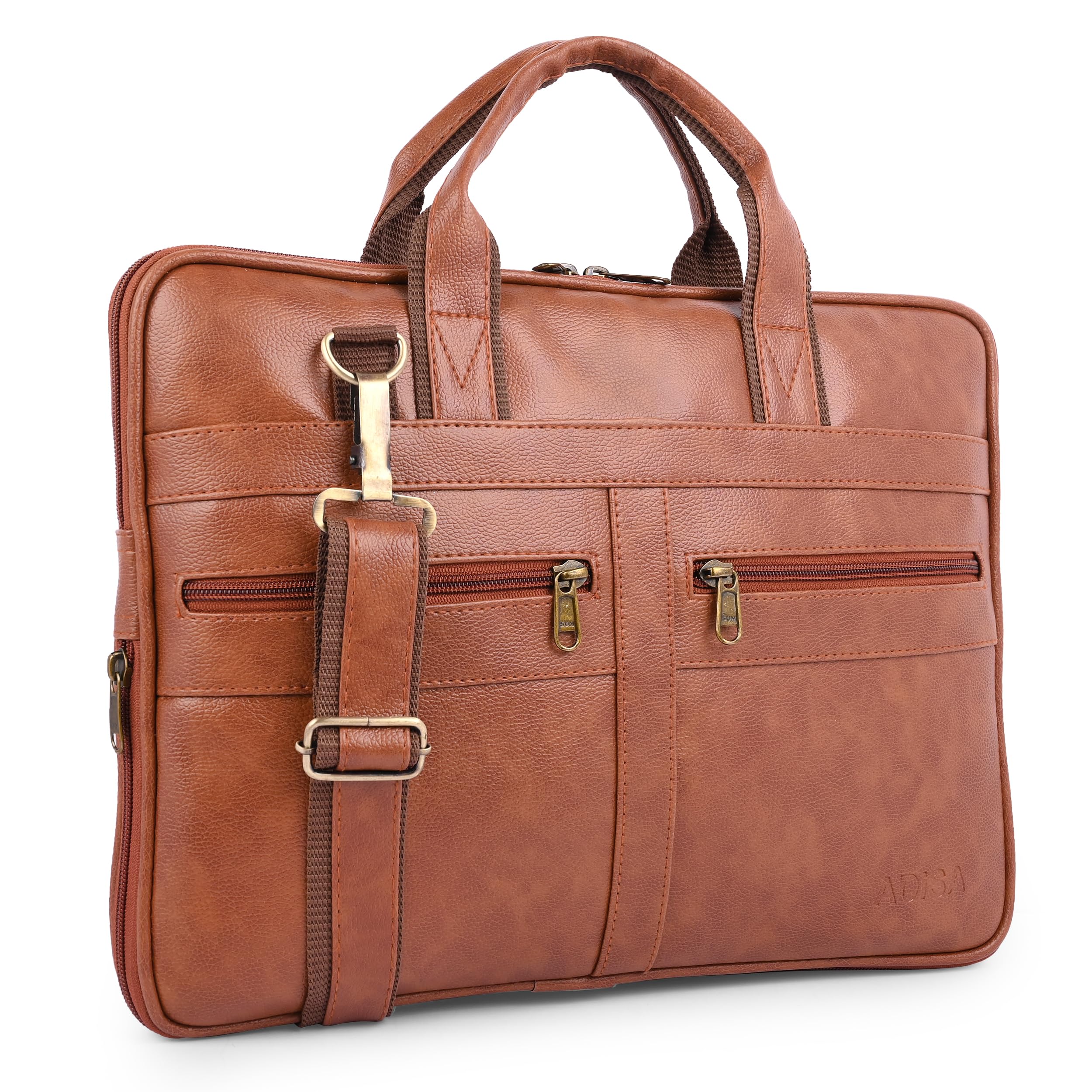 Laptop Messenger Office Bag Briefcase for Work for Men (LB6054-TAN)-image-16