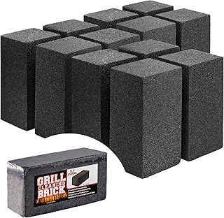 Commercial Grade Grill Cleaning Brick Bulk 12 Pack by Avant Grub. Pumice Stone Cleaner Tool Cleans and Sanitizes Restaurant Flat Top Grills or Griddles Effectively Without Harsh Chemicals or Abrasives