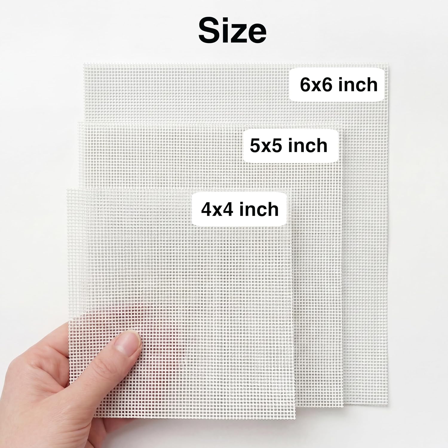 Blank Needlepoint Canvas — True Mono 100% Cotton Canvas, Unbound for Custom Finishing — White Cross Stitch & Embroidery Fabric, 5 Pack (18mesh)