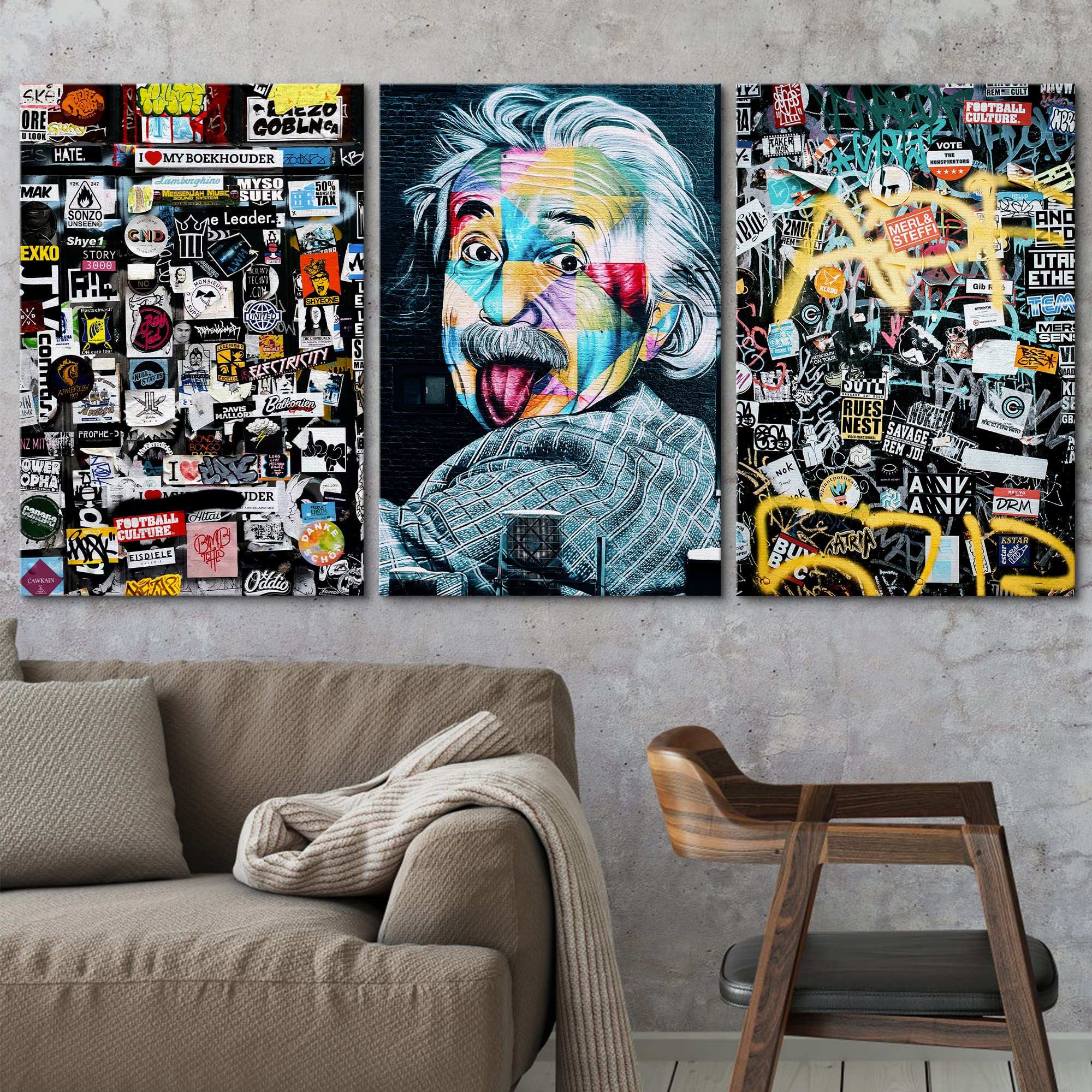 Amazon.com: wall26 Canvas Print Wall Art Set Spray Paint Funny