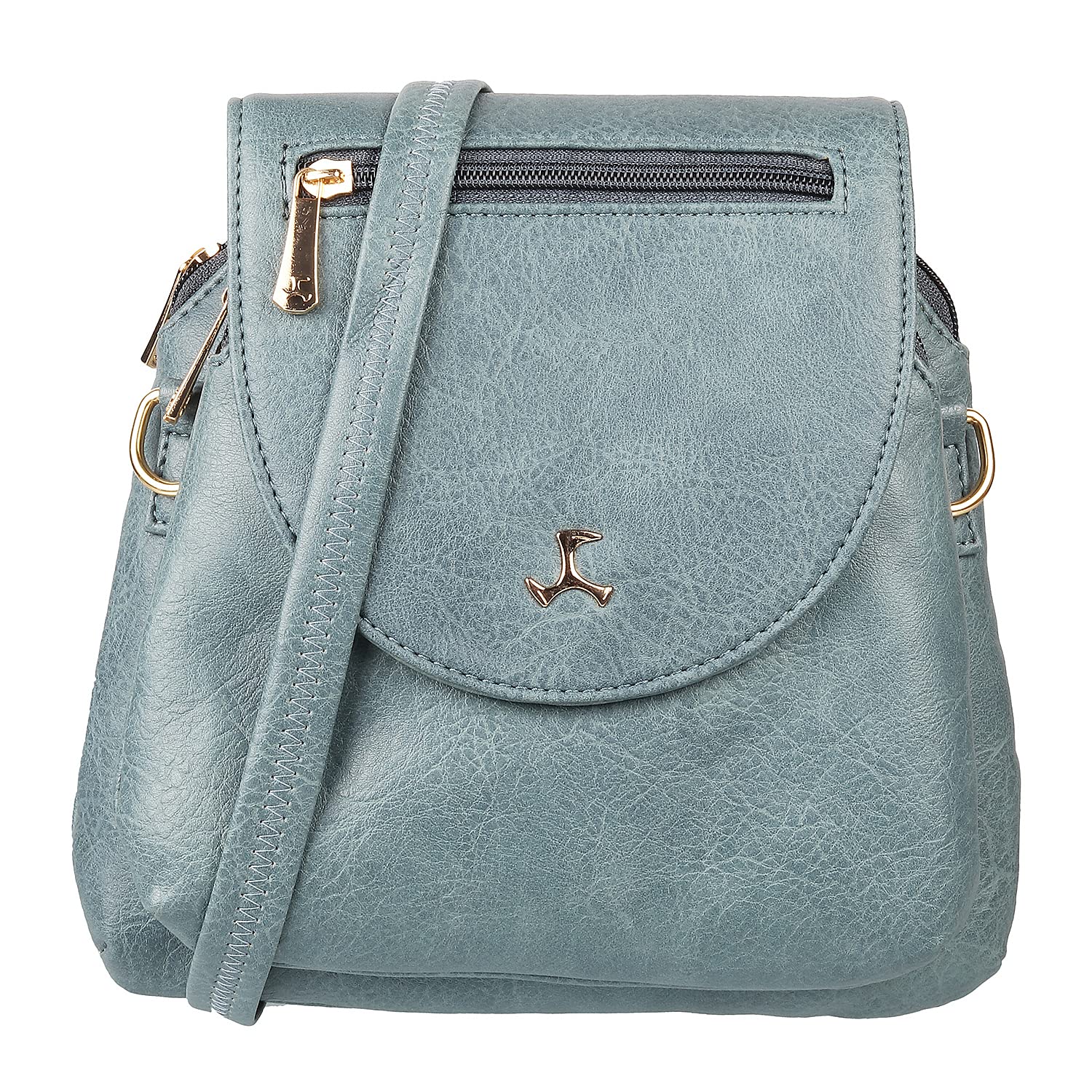 Mochi Light Blue Faux Leather Secure Magnet Snap Casual Sling Bag For Women (B09W19SW2N) Amazon Price History, Amazon Price Tracker