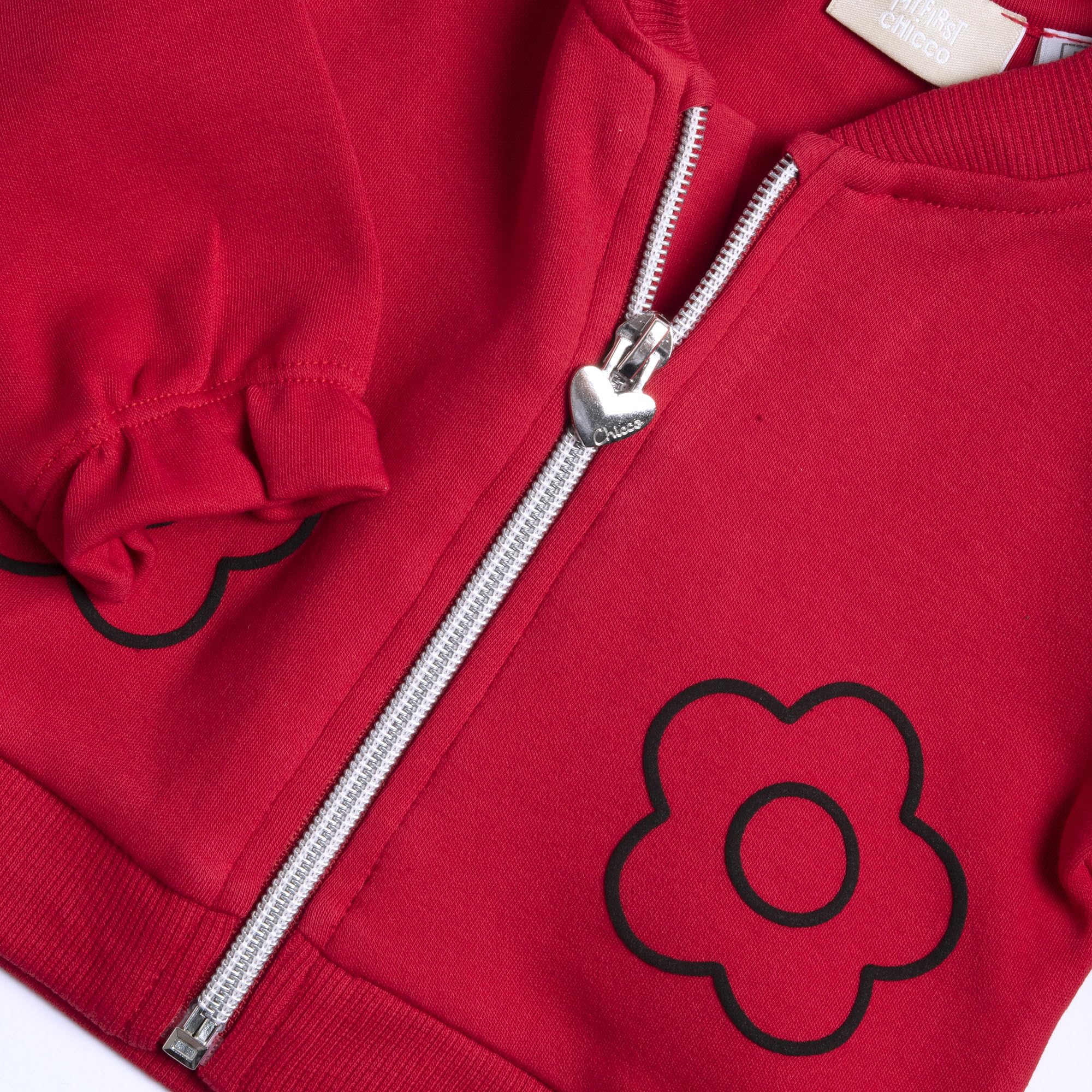 Chicco Felpa Con Zip T-Shirt Manches Courtes Bébé Fille (Lot de 1)