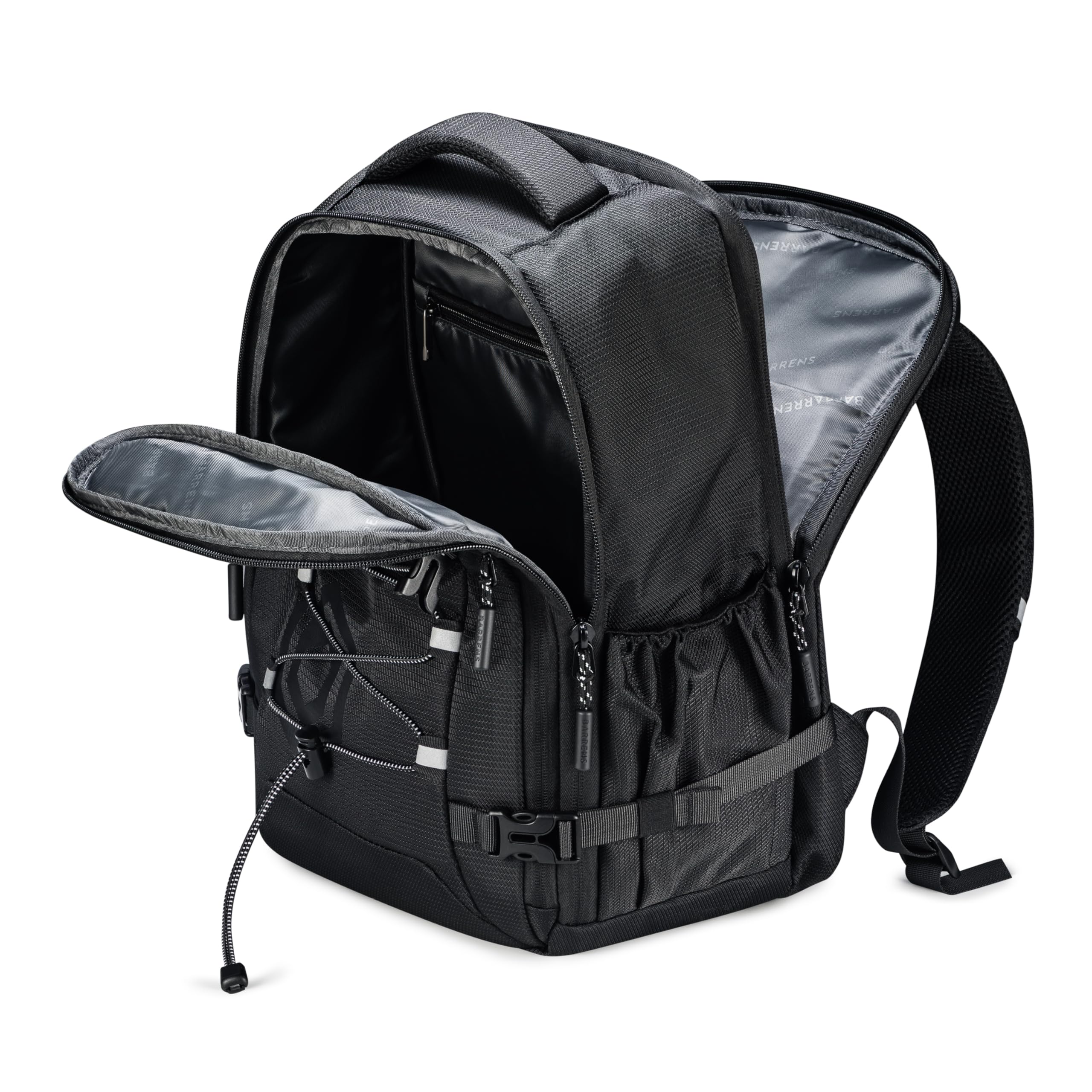 BARRENS Handgepäck Rucksack 40x30x20 cm Reiserucksack Flugzeug für Ryanair Wizzair Eurowings Travel Backpack mit Laptopfach 14 Zoll Cabin Bag mit 2 Hauptfächern (Schwarz 23L)