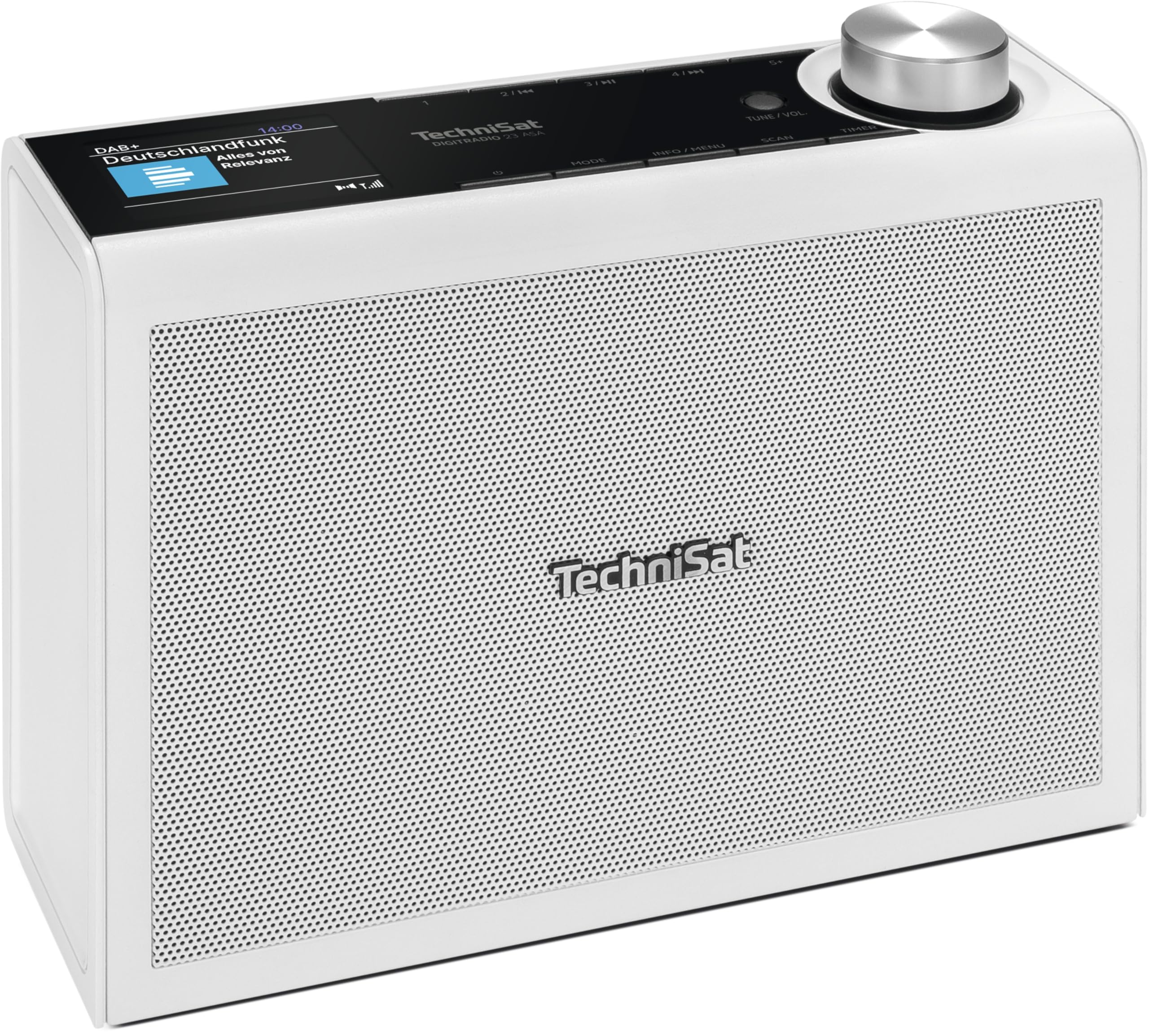 TechniSat DIGITRADIO 23 ASA Radio encastrable de cuisine avec alerte automatique de sécurité (ASA, radio de cuisine DAB, FM, écran couleur TFT à intensité variable, streaming audio Bluetooth, 2 W