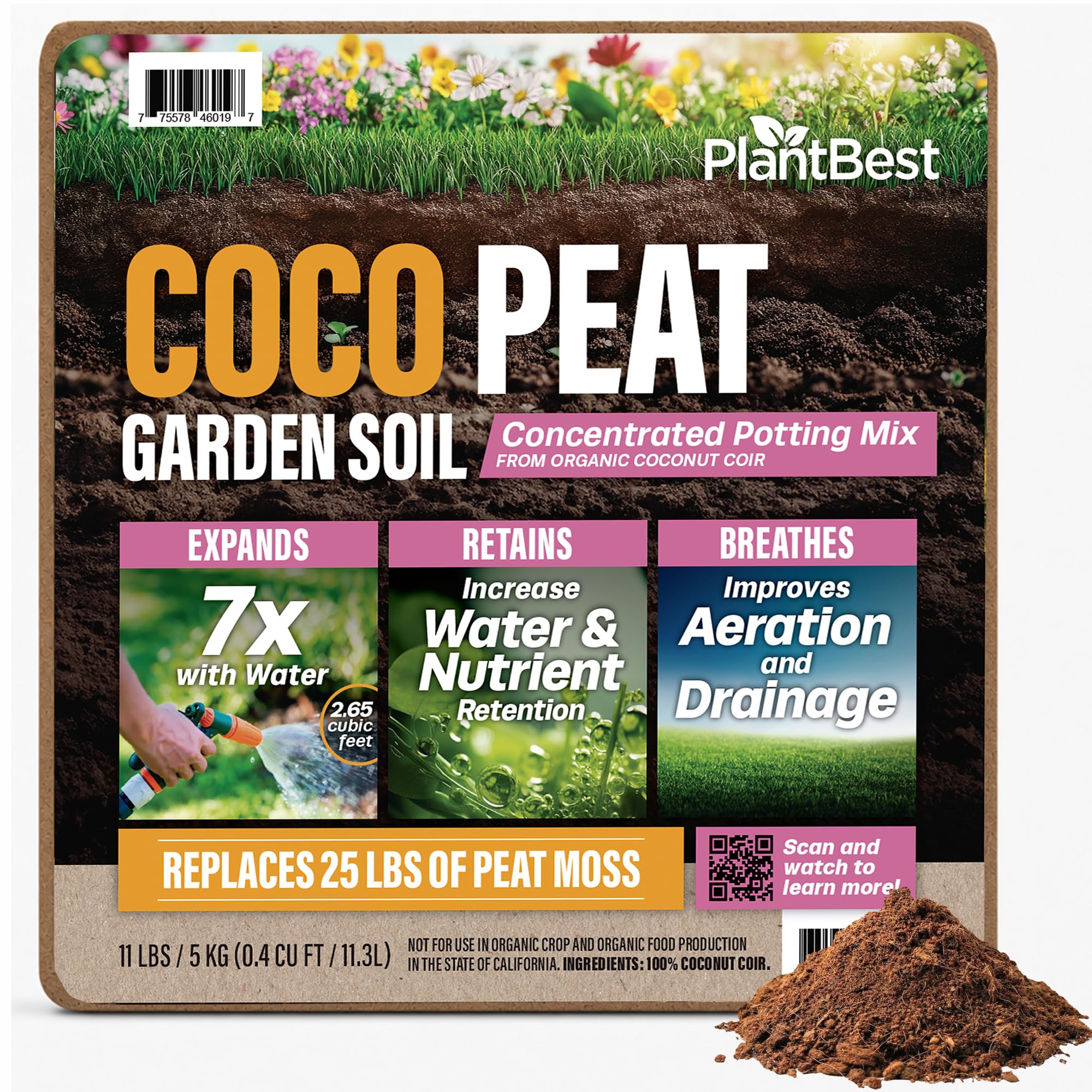 PlantBest Compressed Coconut Coir Block