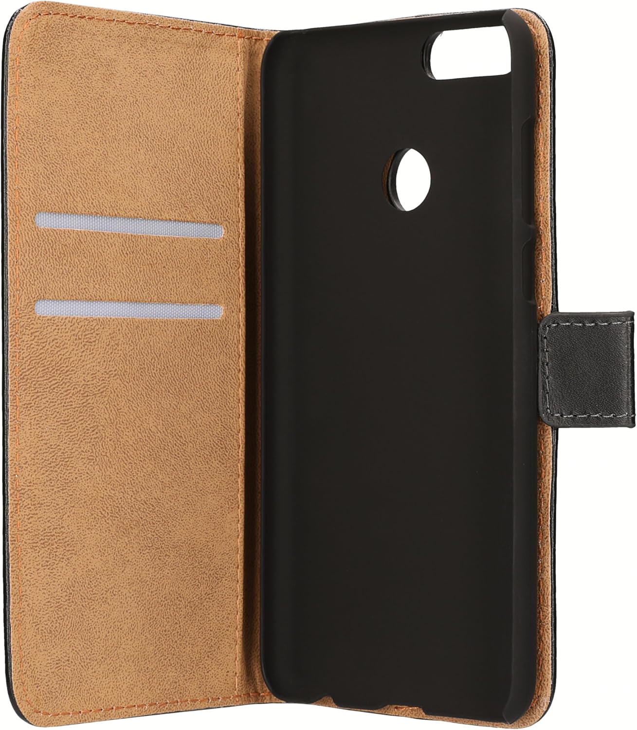 mumbi Book-Style Case Compatible with Huawei P Smart Black