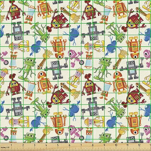 Vista 665 de Ambesonne - Tela de punto elástica