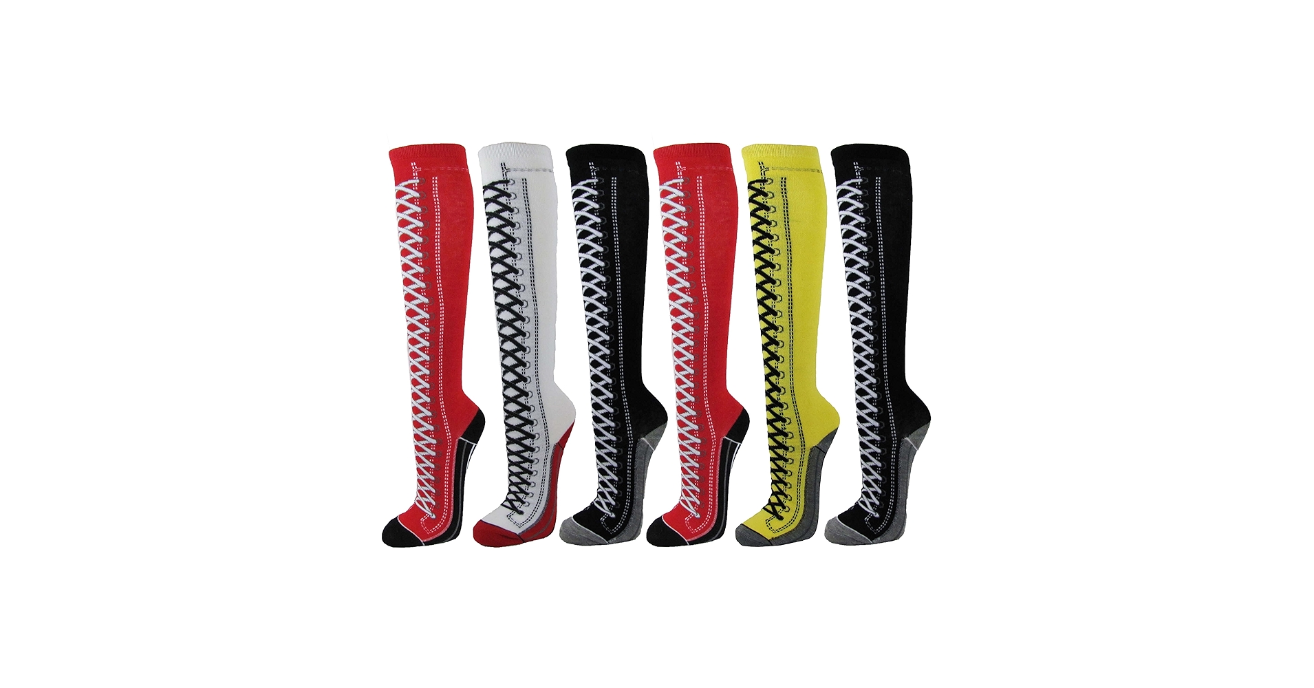 Amazon.com: Sneaker Unisex Lace-Up Pattern Cotton Red Knee