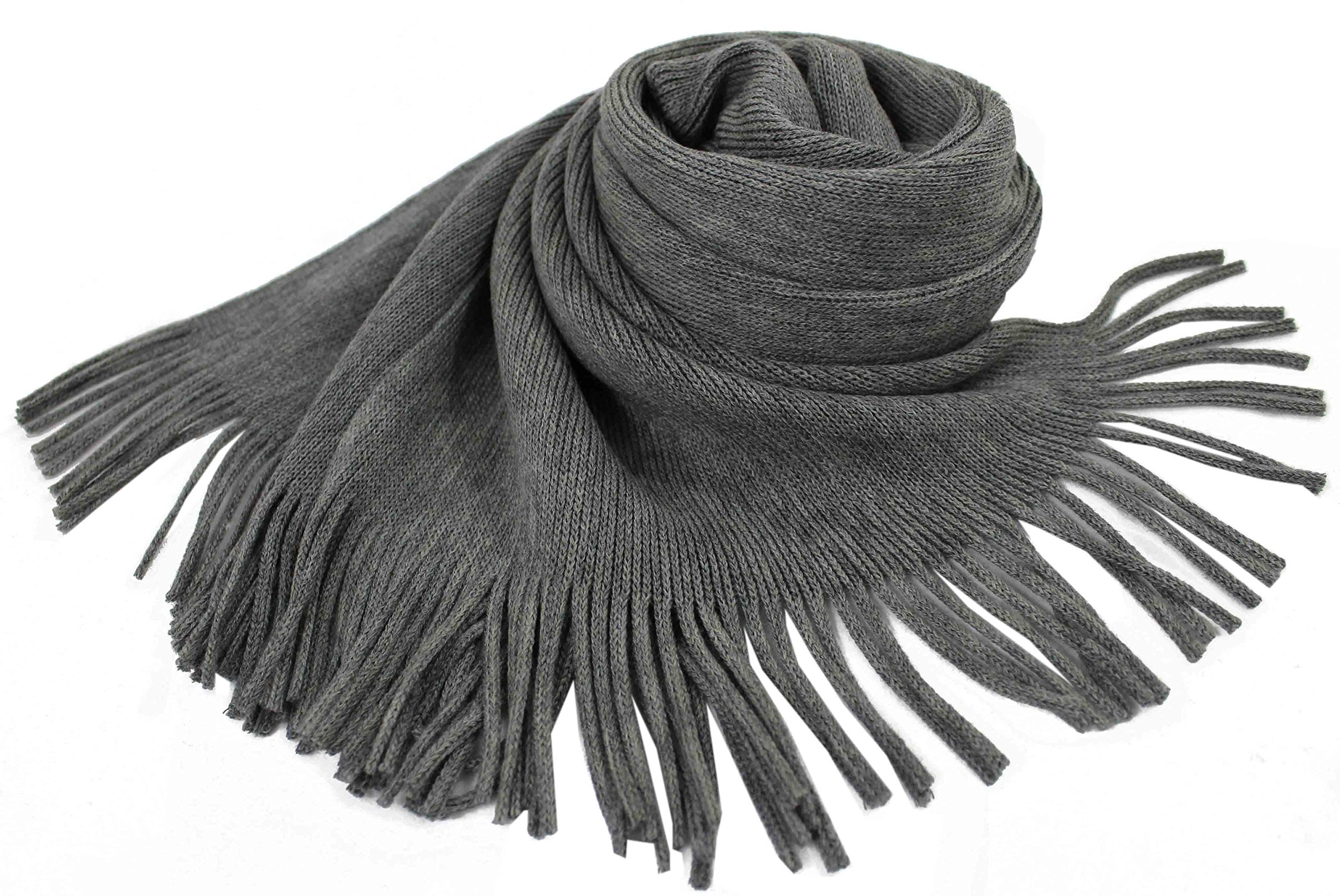 Rotfuchs Bufanda de punto de color liso, 100% lana de punto fino (merino)