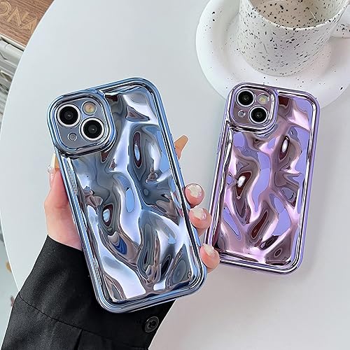 Miniatura 3 de Caseative Linda protección de lente de cámara con forma de ondulación de agua, suave compatible con iPhone (negro claro, iPhone 11)