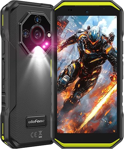 Ulefone Armor X32 - Teléfono resistente desbloqueado, 12 GB + 128 GB MTK Helio G91, visión nocturna de 48 MP20 MP, 5500 mAh, pantalla Corning