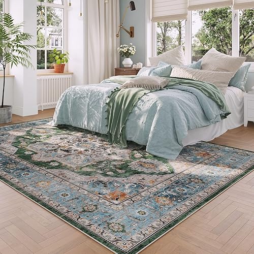 Miniatura 100 de Rugcomf Tapete para puerta interior, 2 x 3, lavable a máquina, tapete antideslizante de pelo bajo, para entrada, cocina, puerta principal, entrada