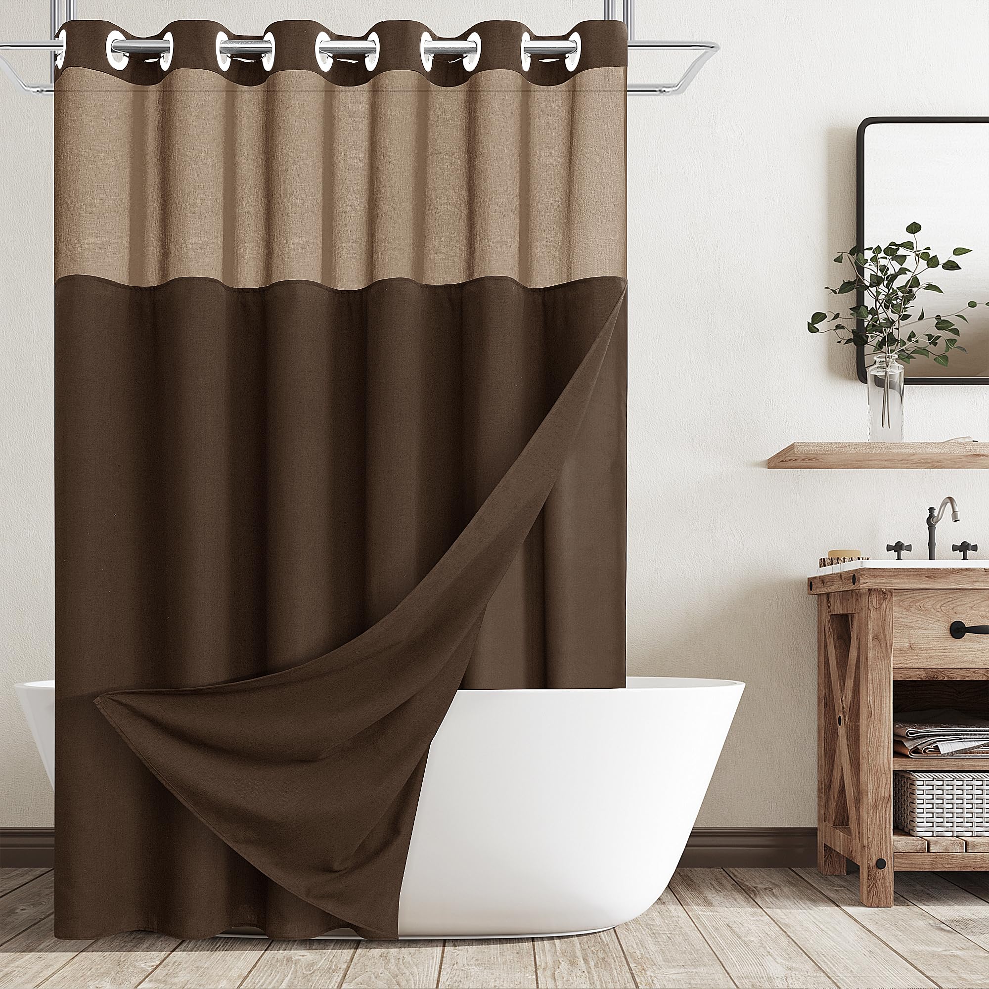 Shower Curtains With Brownnull
