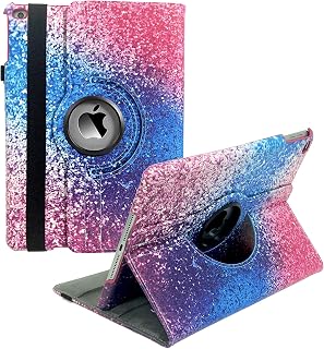 iPad Case Fit 2018/2017 iPad 9.7 6th/5th Generation - 360 Degree Rotating iPad Air Case Cover with Auto Wake/Sleep Compatible with Apple iPad 9.7 Inch 2018/2017 (Quicksand)