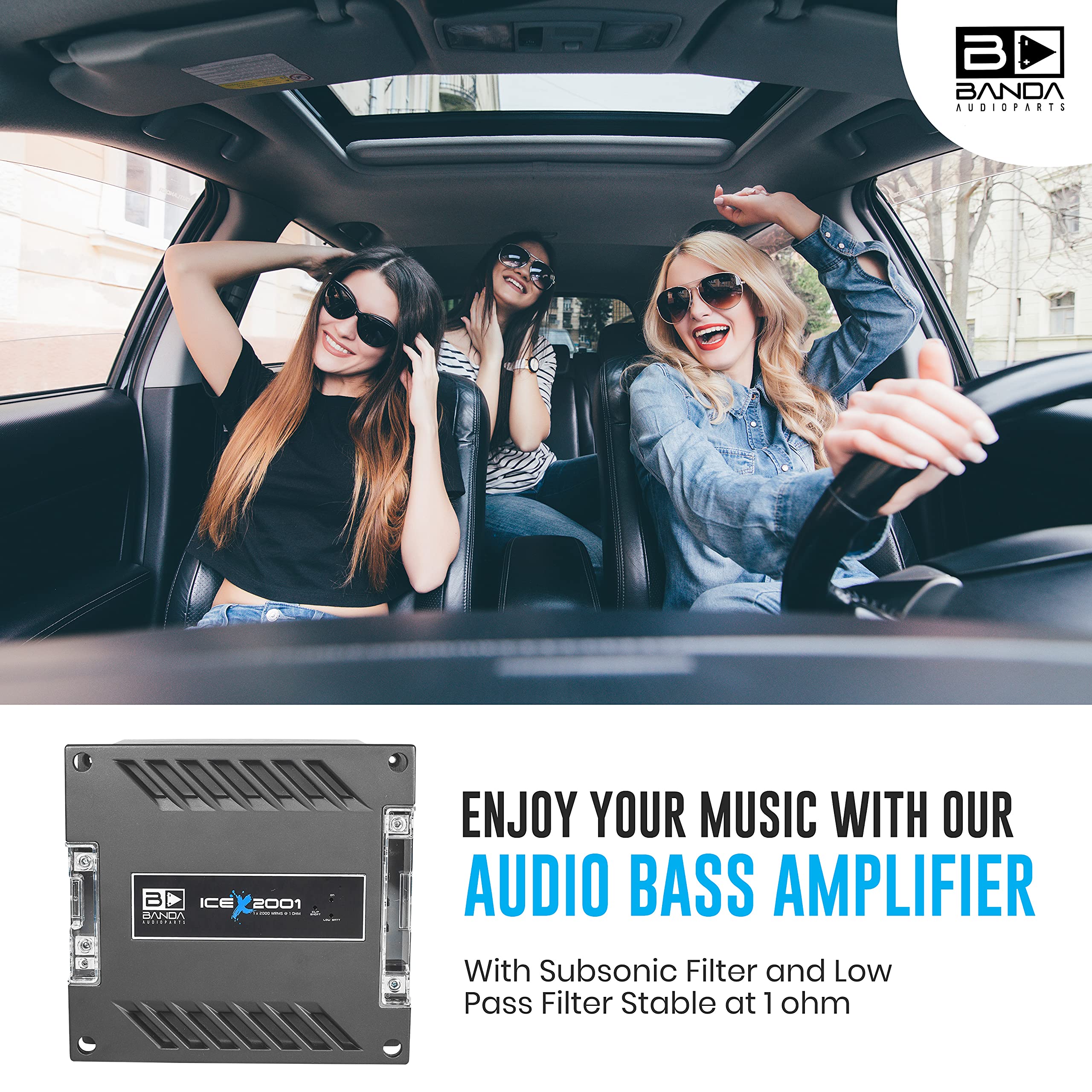 Amazon.com: Banda Ice X 2001-1 Channel 2000 Watts RMS 1 Ohm Car