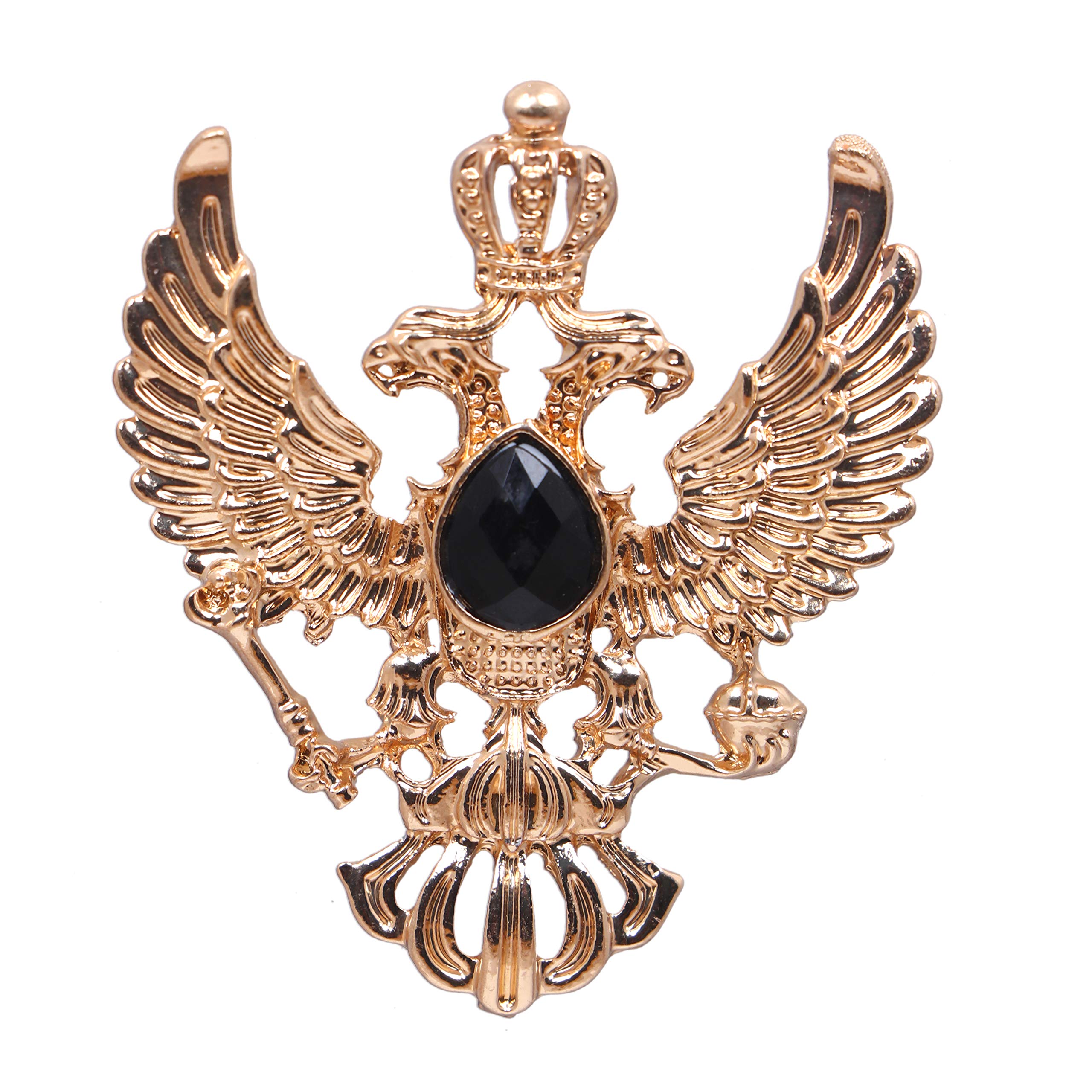 AdornGolden Crown Eagle Brooch for Men