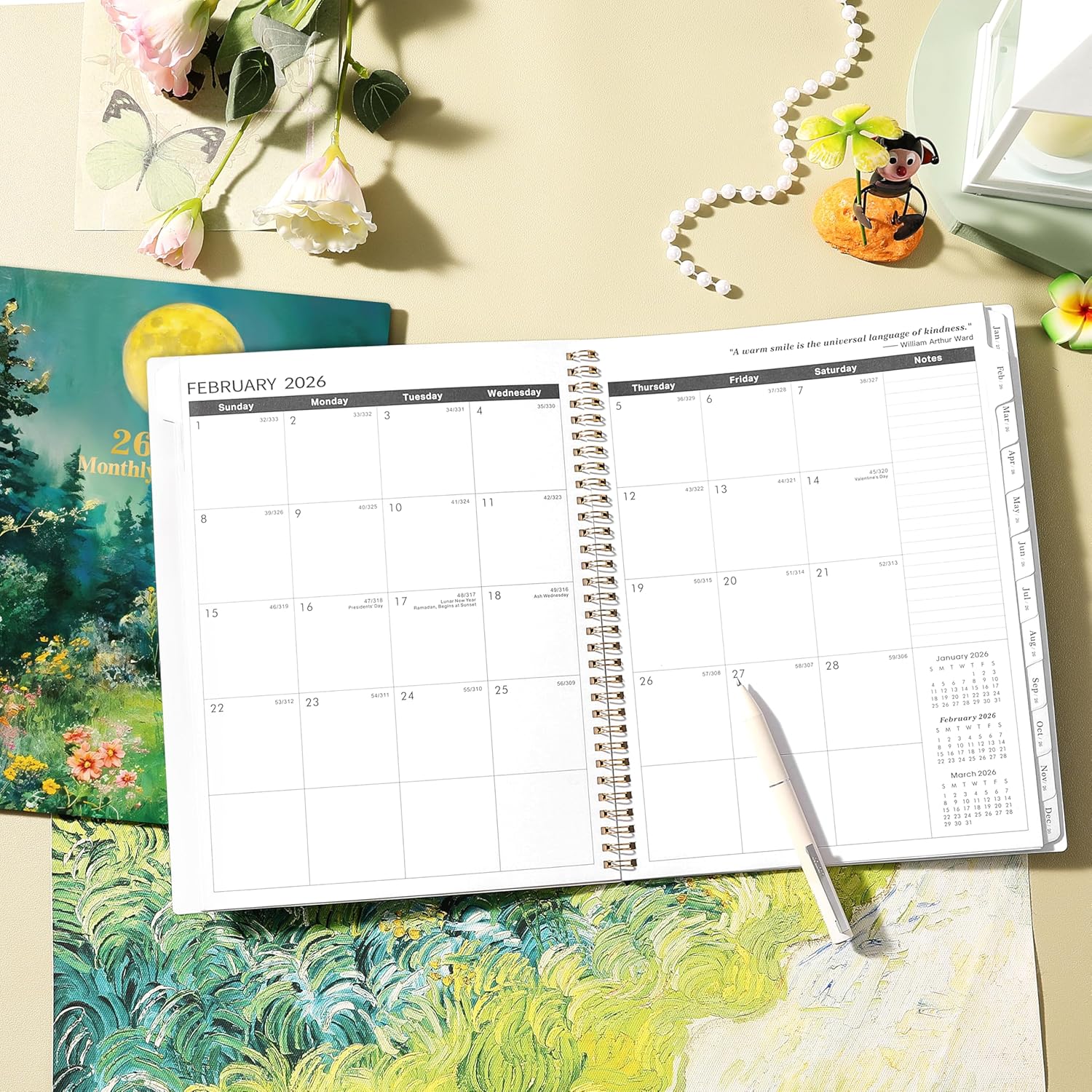 2026-2027 Monthly Planner - 2026-2027 Planner, Jan. 2026 - Dec. 2027, Monthly Planners 2026 with Tabs, 9" x 11", Twin-wire Binding, Back Pocket, Note Pages - Image 8