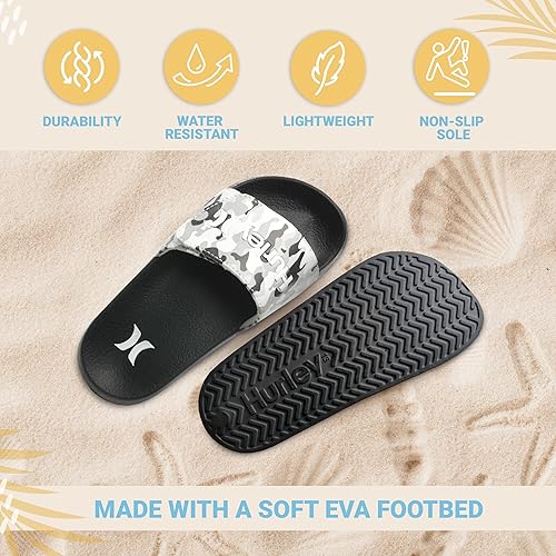 Miniatura 5 de Hurley Naia Sandalias para niñas y niños, cómodas, con correa ajustable, unisex, para interiores y exteriores, sandalias deportivas ajustables para