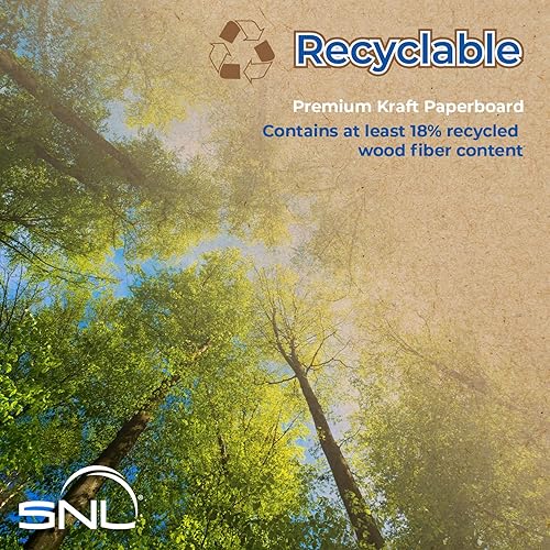 Miniatura 4 de SNL - Paquete de 250 bandejas desechables de papel kraft ecológico, reciclables, duraderas, fabricadas en Estados Unidos, ideales para nachos, papas