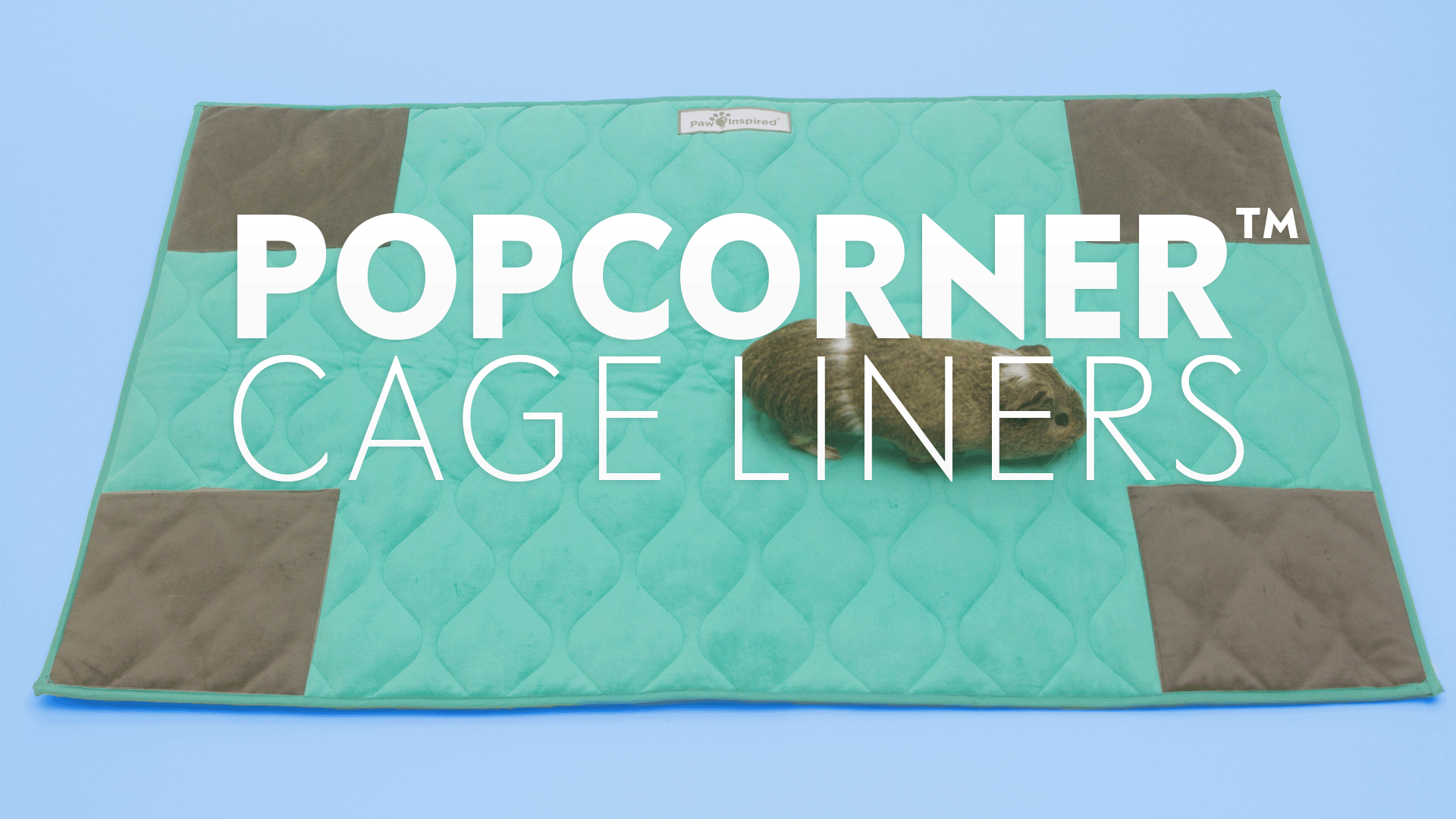 Paw Inspired PopCorner Guinea Pig Cage Liners | Washable Fleece Bedding or Pet Bed Mat for Small Animals | Super Absorbent Pee Pad with Reinforced Corners and Waterproof Bottom (C&C 2x4, Green) - image 7