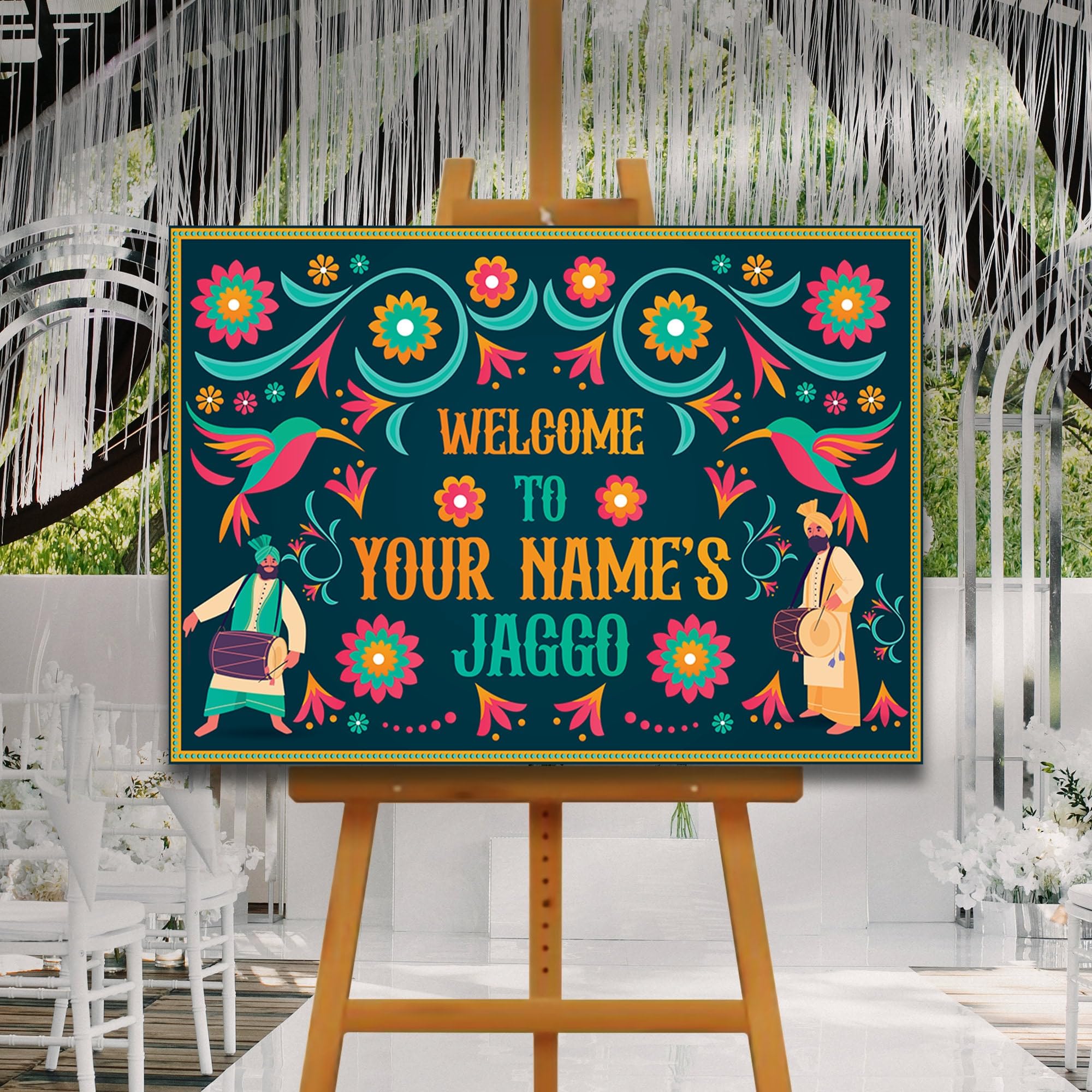 JAGGO Welcome Signs Jago Signs Bollywood Desi Decor Mehndi Sign Bollywood Decor Sign Haldi Sign Mehendi Welcome Punjabi Truck Design Sign