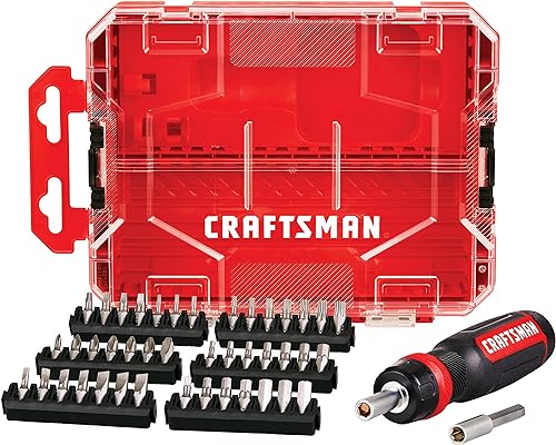 Miniatura 1 de CRAFTSMAN Destornillador de trinquete 44 piezas CMHT68017 rojo
