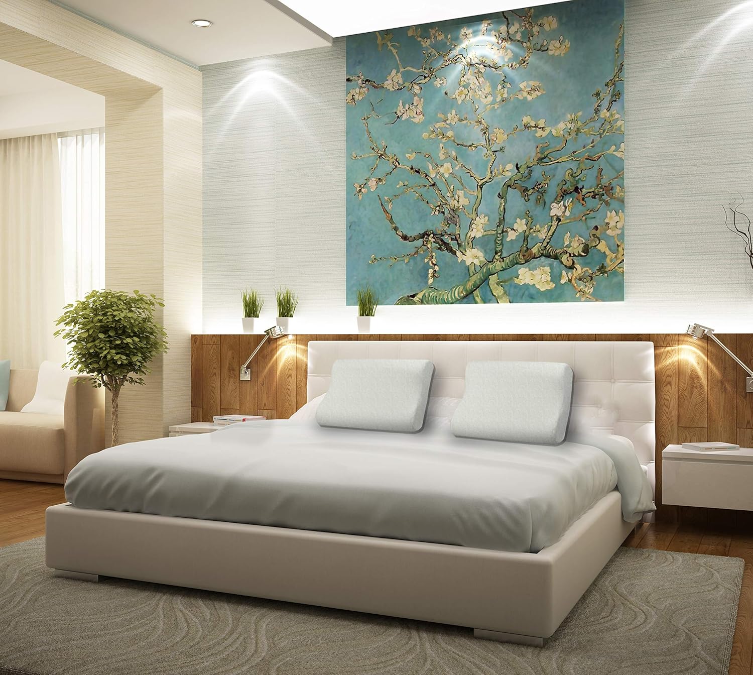 Premium Hypoallergenic Contour Pillowcase for Back and Side Sleepers Orthopedic Contour Pillows (24”x15”) Queen Size (1 Pillow (with Pillowcase) and 1 Extra Pillowcase)