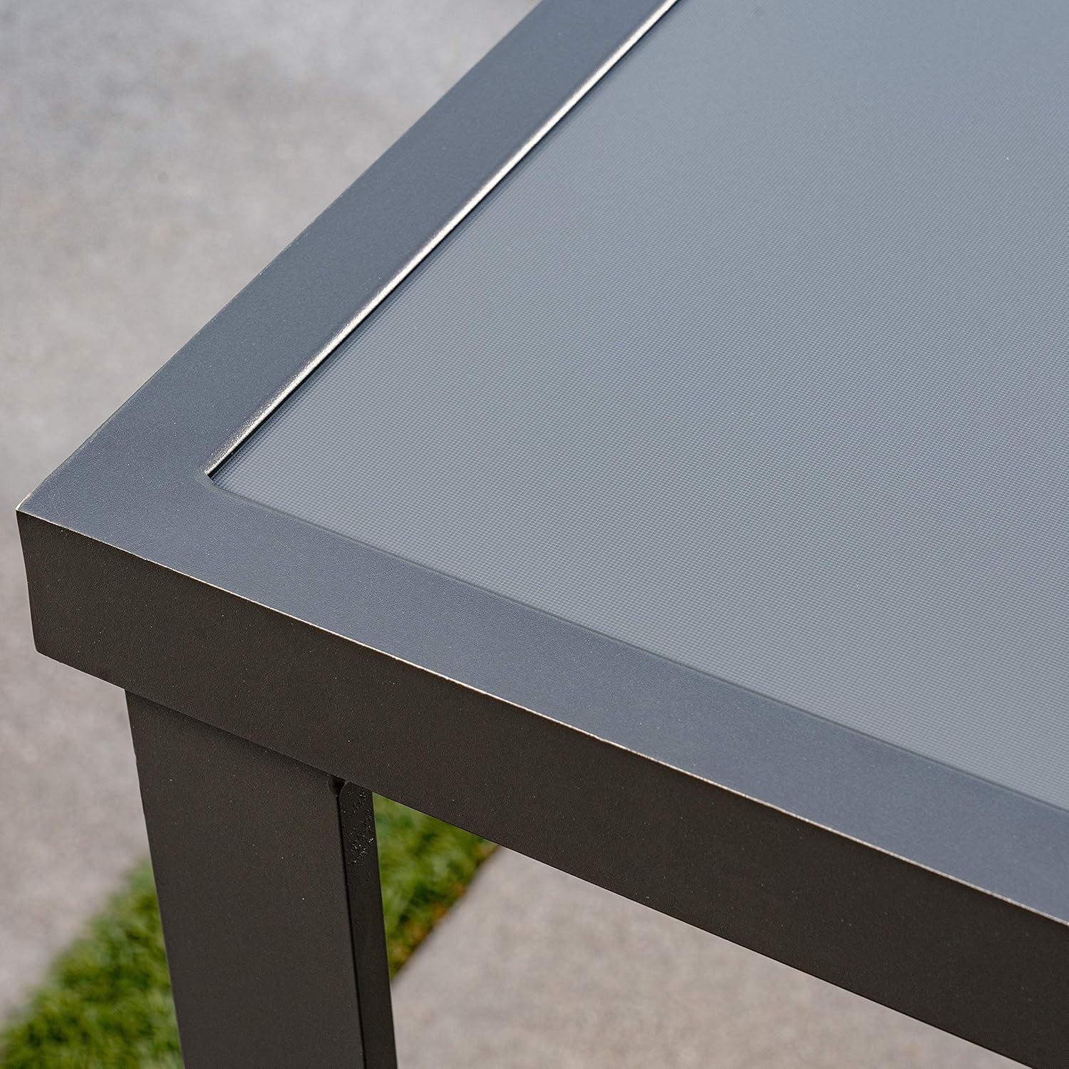 Hanover, Gray, Naples 5-Piece Outdoor High-Dining Set | Sleek Glass Top Patio Table with 4 Swivel Bar Height Chairs | UV, Rust, and Water-Resistant Aluminum Frames | NAPDN5PCBR-GRY : Patio, Lawn & Garden